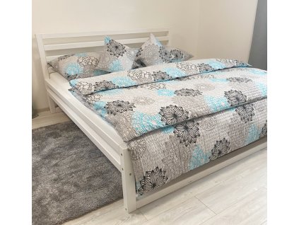 šedé-krepové-povlečení-140x220-šedá-modrá-barva-se-vzorem-květin-ručně-šité-skladem-slezská-harmonia