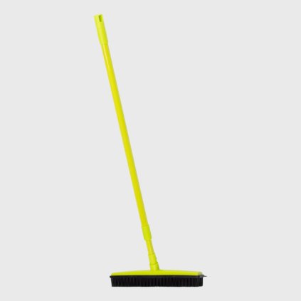 Gumové kadeřnické koště s teleskopickou tyčí