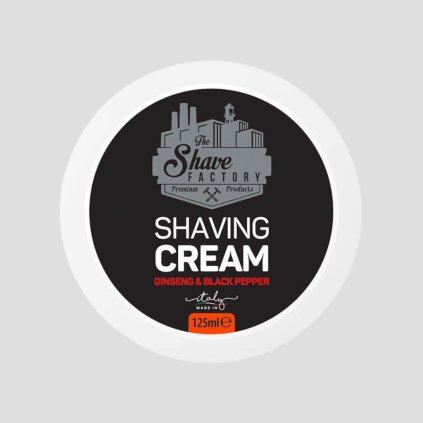 The Shave Factory Shaving Cream Ginseng & Black Pepper krém na holení 125 ml