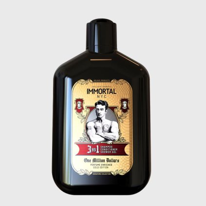 Immortal One Million Dollars 3in1 Shower Shampoo šampon na vlasy, kondicionér a sprchový gel 500 ml