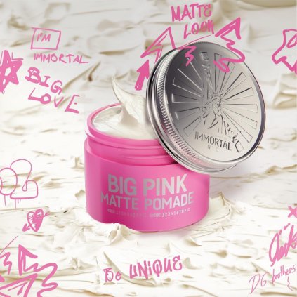 Matná pomáda na vlasy Immortal Big Pink Matte Pomade 100 ml