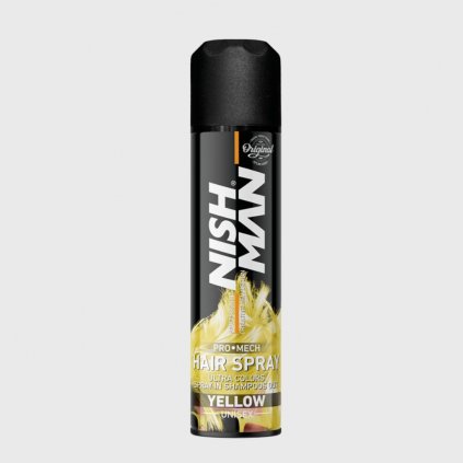 Barevný sprej na vlasy žlutý Nish Man Pro Mech Hair Spray Yellow 150 ml