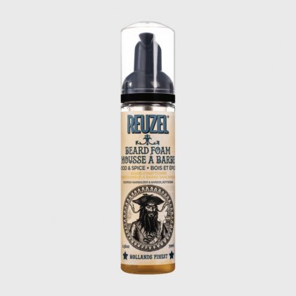Reuzel Beard Foam Mousse Wood and Spice pečující bezoplachový kondicionér na vousy 70 ml