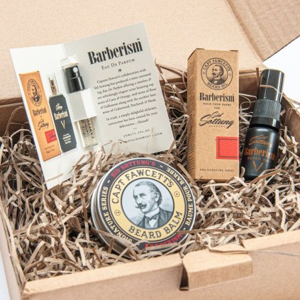 Dárková sada péče o vousy Captain Fawcett Barberism Oil, Balm & Parfum Gift Box