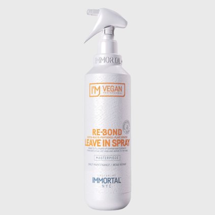 Obnovující a pučující bezoplachový sprej na vlasy Immortal VEGAN Re Bond Leave In Spray 250 ml