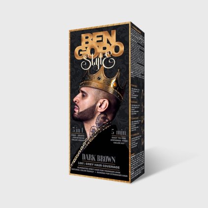 Bengoro Style Barvicí krém na vousy, knír a vlasy Dark Brown:Tmavě hnědá