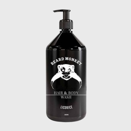 Mycí gel na vlasy a tělo Beard Monkey Hair & Body Wash Licorice 1000 ml