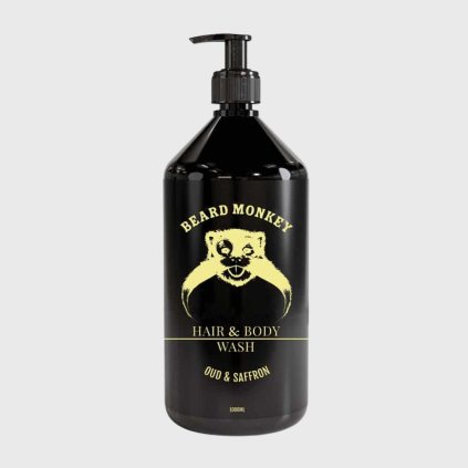 Beard Monkey Oud & Saffron Hair & Body Wash mycí gel na vlasy a tělo 1000 ml