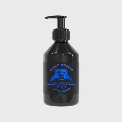 Beard Monkey Minty & Raspberry Hair & Body Wash mycí gel na vlasy a tělo 250 ml