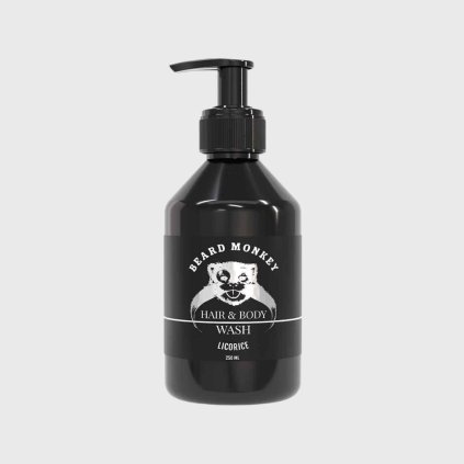 Beard Monkey Licorice Hair & Body Wash mycí gel na vlasy a tělo 250 ml