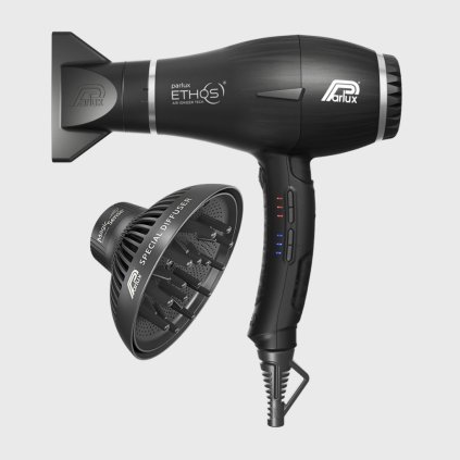Parlux Ethos Magic Sense Dryer Matte Black profesionální fén na vlasy s difuzérem 2300 W