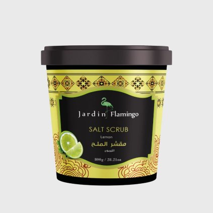 Jardin Flamingo Salt Scrub Lemon solný peeling pro výživu a hydrataci 800 g