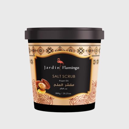 Jardin Flamingo Salt Scrub Argan solný peeling pro výživu a hydrataci 800 g