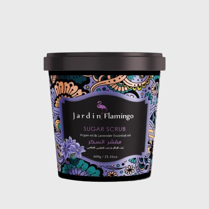 Jardin Flamingo Sugar Scrub Argan & Lavender cukrový tělový peeling 600 g