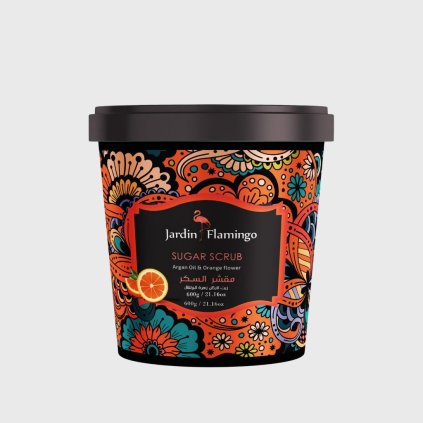 Jardin Flamingo Sugar Scrub Argan & Orange Flower cukrový tělový peeling 600 g