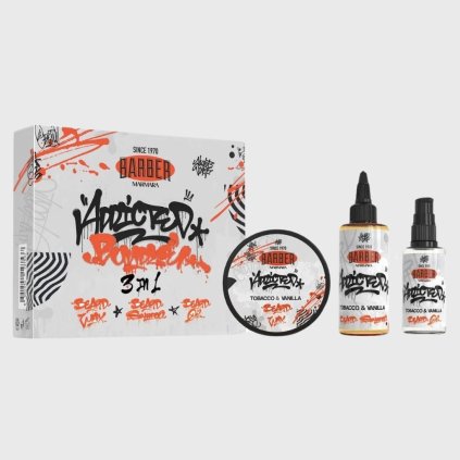Marmara Barber Tobacco & Vanilla Beard Care Set sada péče o vousy 3v1