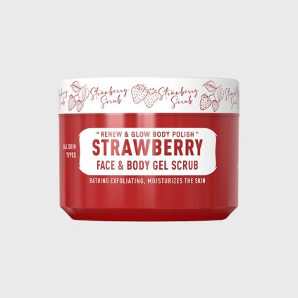 Immortal Infuse Strawberry Face & Body Gel Scrub čisticí peeling na obličej a tělo 300 ml