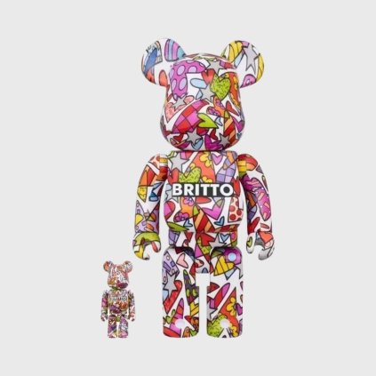 MEDICOM TOY 400% & 100% BE@RBRICK Romero Britto (Hearts)