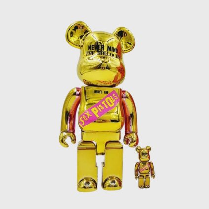 MEDICOM TOY 400% & 100% BE@RBRICK Sex Pistols Never Mind the Bollocks (Chrome Edition)