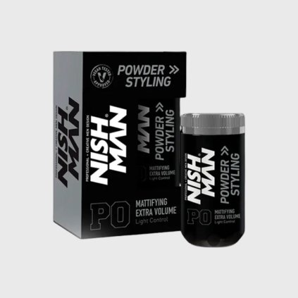 Nish Man P0 Mattifying Extra Volume Light Control Powder pudr na vlasy pro extra objem s lehkou fixací 20 g
