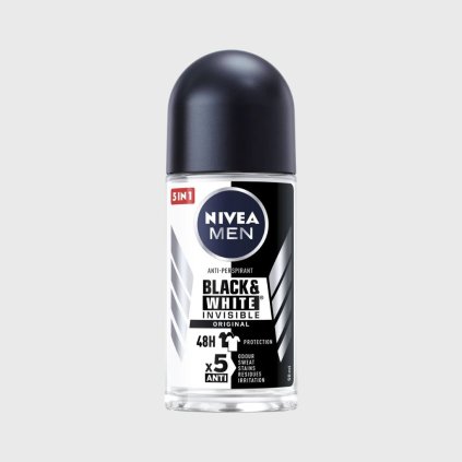 NIVEA Men Black & White Invisible roll on antiperspirant pro muže 50 ml