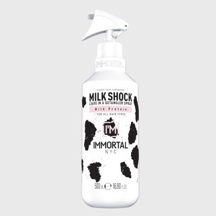 Immortal NYC Milk Shock Leave In & Detangler Spray bezoplachový kondicionér a sprej na rozčesávání s mléčným proteinem 500 ml