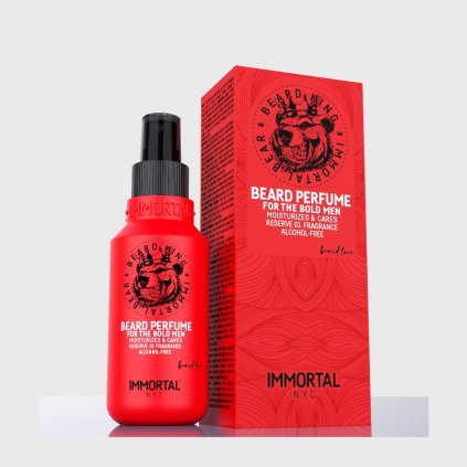 Immortal Beard King Beard Perfume The Bold Men hydratační a pečující parfém do vousů, bez alkoholu, s vůní Reserve 01 75 ml