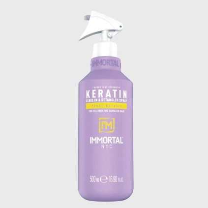 Immortal NYC Keratin Leave In & Detangler Spray bezoplachový kondicionér a sprej na rozčesávání s keratinem 500 ml