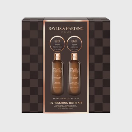 Baylis & Harding Pánská sada péče o tělo, pleť a vlasy Black Pepper & Ginseng, 4ks