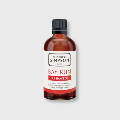 simpsons pre shave oil bay rum