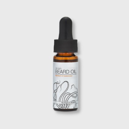 the brighton beard co mandarin cedar wood juniper beard oil 10ml