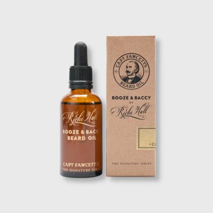 captain fawcett booze and baccy beard oil