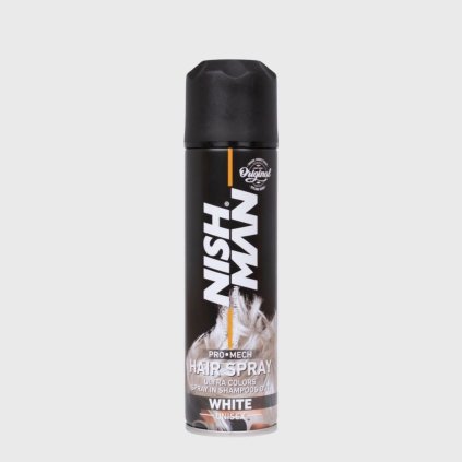 nish man pro mech hair spray white barevny sprej na vlasy bily 150ml