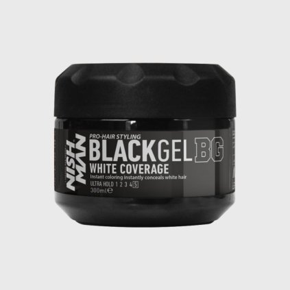 nishman white coverage black gel 300ml