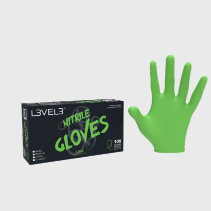 l3vel3 nitrilove rukavice lime