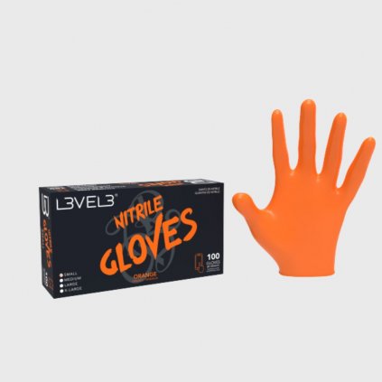 l3vel3 nitrilove rukavice orange