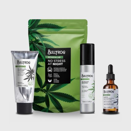 Bullfrog No Stress at Night Kit Antistresová Nočná Starostlivosť o Pleť a Fúzy
