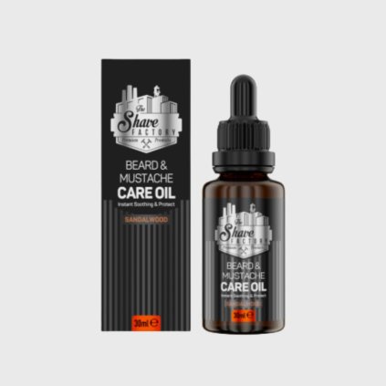 the shave factory santalový olej na fúzy 30ml