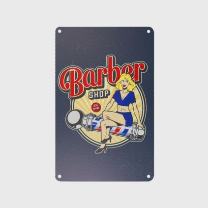 dekoratívna ceduľka do barbershopu