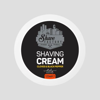 the shave factory krém na holenie s klinčekmi a čiernym korením 125 ml