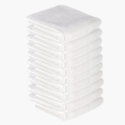 Uterák z mikrovlákna 73 x 40 cm 10 ks biely