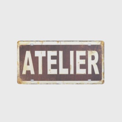 Dekoratívna ceduľka Ateliér