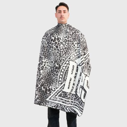 Blessed Black Leopard Barber Cape holičská pláštenka s neoprénom
