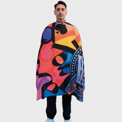 Blessed Slick Spades Barber Cape holičská pláštenka s neoprénom