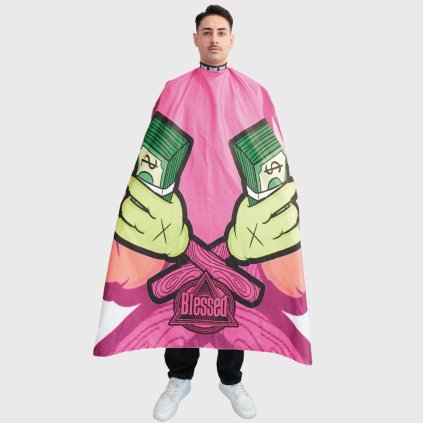 Blessed Money Talk Barber Cape holičská pláštenka s neoprénom