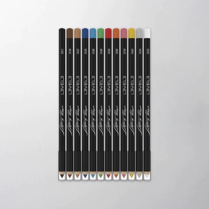 L3VEL3 Liner Pencils Colors Farebné ceruzky na kreslenie do vlasov 12 ks
