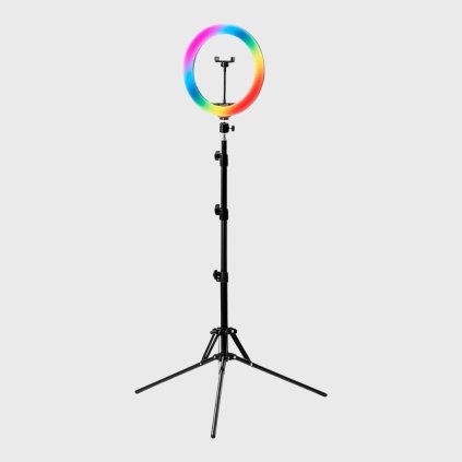 GLOW Ringlight kruhová lampa 10%22 RGB 10W so statívom