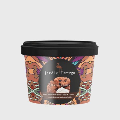 Peeling na telo a tvár Jardin Flamingo Cookies & Cream Face & Body Scrub 400 g