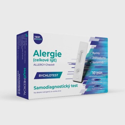 TEST4BODY Alergia samodiagnostický rýchlostest z krvi (celkové lgE)