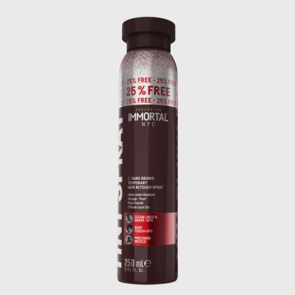 Immortal NYC Tint Spray Dark Brown dočasný retušovací sprej na vlasy tmavohnedý 250 ml